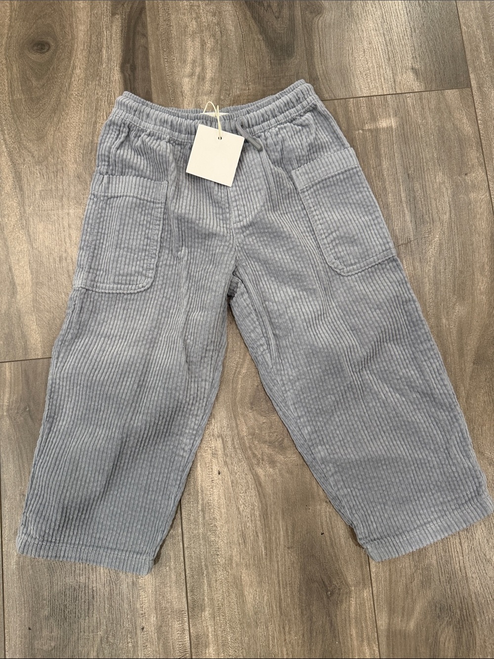 Zara Pale Blue Corduroy Pull-On Kids Pants